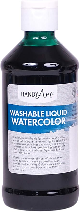 Handy Art Washable Liquid Watercolor 8 ounce, Green