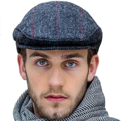Irish Trinity Flat Cap, Green Tweed