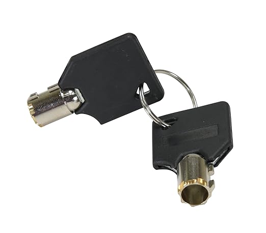 Vestil PARK-P-108-FD-KEY Factory Fabricated Pair of Replacement Keys for Park-P Models BlackSilver