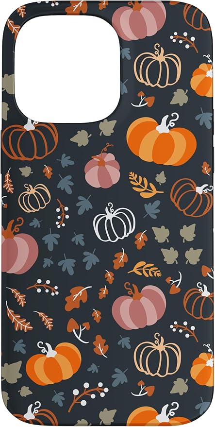 iPhone 14 Pro Max Autumn Falling Leaves Pumpkin Spice Harvest Happy Fall Case