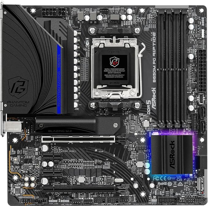 ASRock B650M PG Riptide AMD Ryzen 7000 Series Processors Motherboard