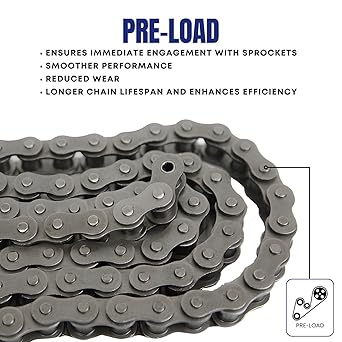 Jeremywell 60 Roller Chain 10 Feet with 2 Connecting Links
