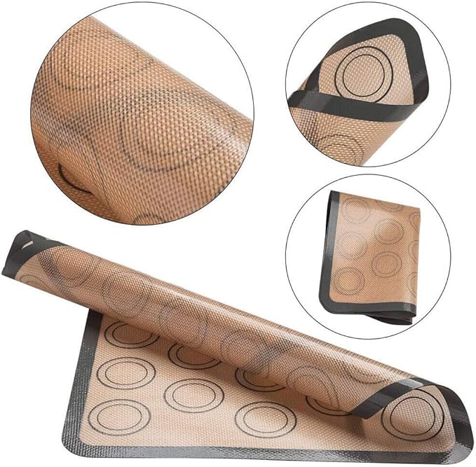 Silicone Baking Mat, Reusable Food Baking mats Non-Stick Reusable Pizza Bakeware Mat for Making Macaroon, Pizza, Cookie, Pastry, Bread, Bun, 42  29.5cm16.54  11.61 in