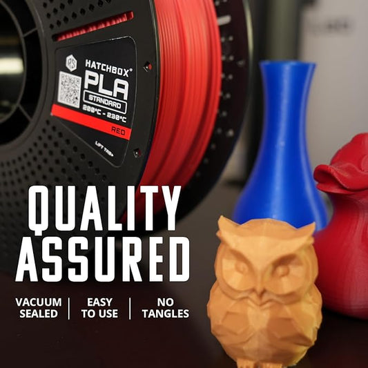 HATCHBOX 1.75mm PLA 3D Printer Filament Reloadable Pack, Includes 1 Reusable Spool & 1 KG Refill for 3D Printing, Dimensional Accuracy +/- 0.03mm, Yellow
