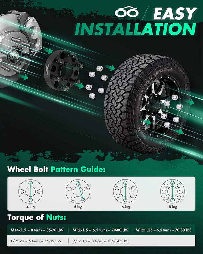 SCITOO 2X 1.5 inch 6 Lug Wheel Spacers Hubcentric 6x5.5 to 6x5.5 14x1.5 Studs for Savana 1500 Wheel spacers for Sierra 1500 Wheel spacers for Escalade EXT Wheel spacers for Tahoe Wheel spacers