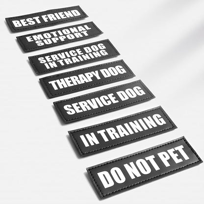 WINSEE Service Dog Patches for Dog Harness (2 pcs, L)