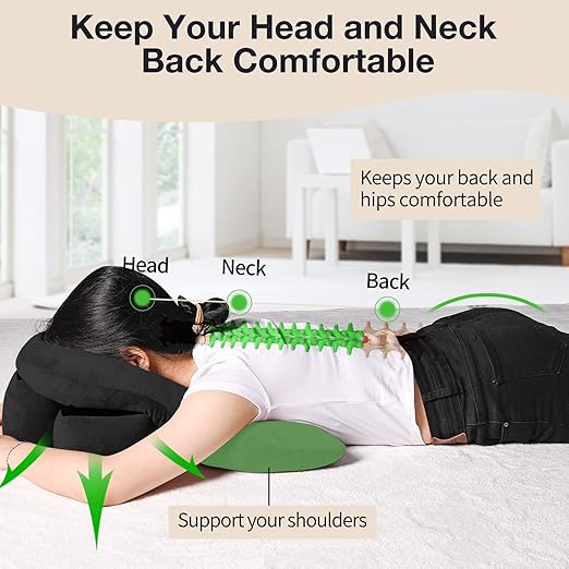 Breathe Easy Face Down Pillow - Face Down Pillow for Sleeping, Face Down Pillow After Eye Surgery BBL Prone Pillow, Comfortable Home Massage Pillow, Retinal Vitrectomy Recovery Equipment, Black