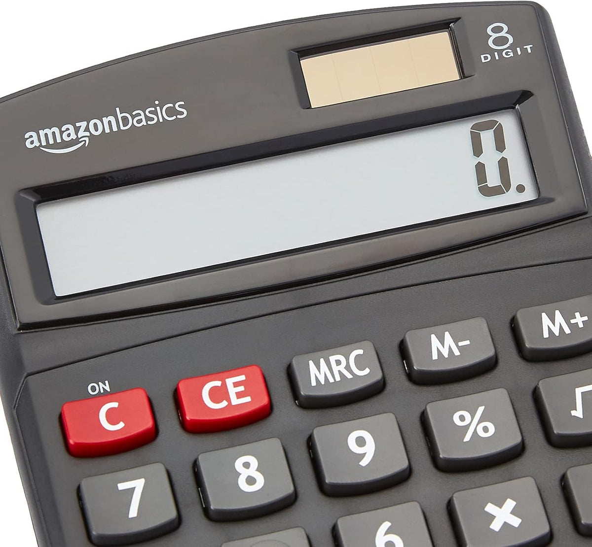 Basics LCD 8-Digit Desktop Calculator, Portable and Easy to Use, Black, 1-Pack