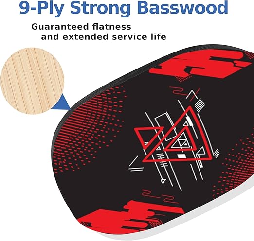 Pickleball Paddles, Pickleball Set with 4 Premium Wood Pickleball Paddles, 4 Cooling Towels, 4 Pickleball Balls & Carry Bag, Pickleball Paddle with Cushion Comfort Grip, Gifts for Men Women