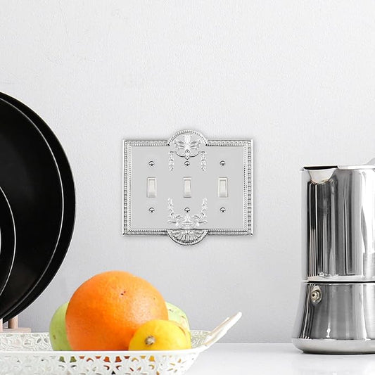 Nostalgic Warehouse Meadows Light Switch Cover Plate, Antique Pewter