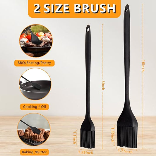 Basting Brush For Cooking, TRADYX Pastry Brush For Baking, One Pieces Design, Dishwasher Safe, Heat resistant silicone basting brush, Cooking Brush For Oil and Sauce
