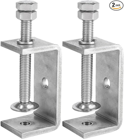 2 Pack 304 Stainless Steel C Clamp 2-916 Inch C Clamps for Woodworking and Welding Mounting,Suitable for Home and Professional Use