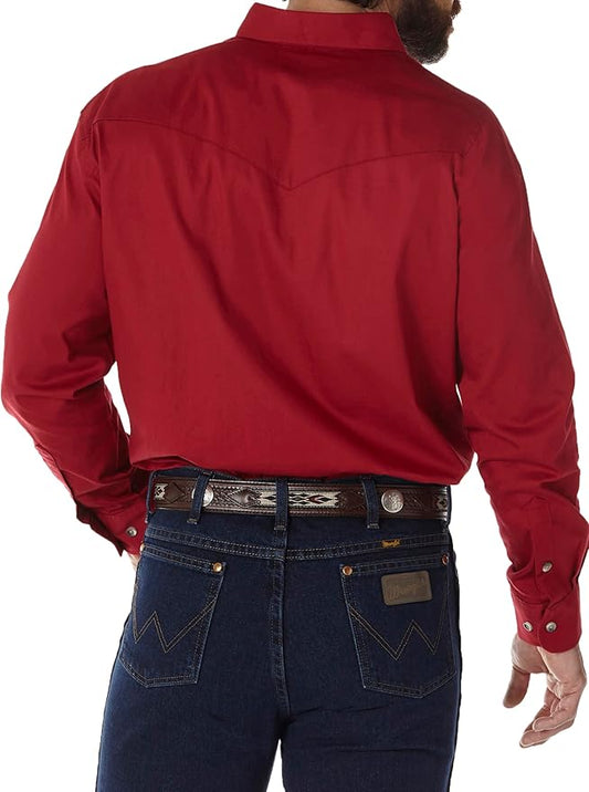 Wrangler Men's Painted Desert Two Pocket Long Sleeve Button Work Shirt