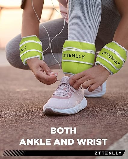 Adjustable Ankle Weights for Women Men and Kids | 1 Pair 5 10 15 18 20 Lbs Leg Wrist Ankle Weight Straps for Yoga, Walking, Running, Aerobics, Gym, Dance, Pilates, Cardio