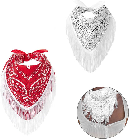 Fabric Women ' s Scarves Cowgirl Bachelorette Bandanas Great for Everyday Wear Women Scarves (White)