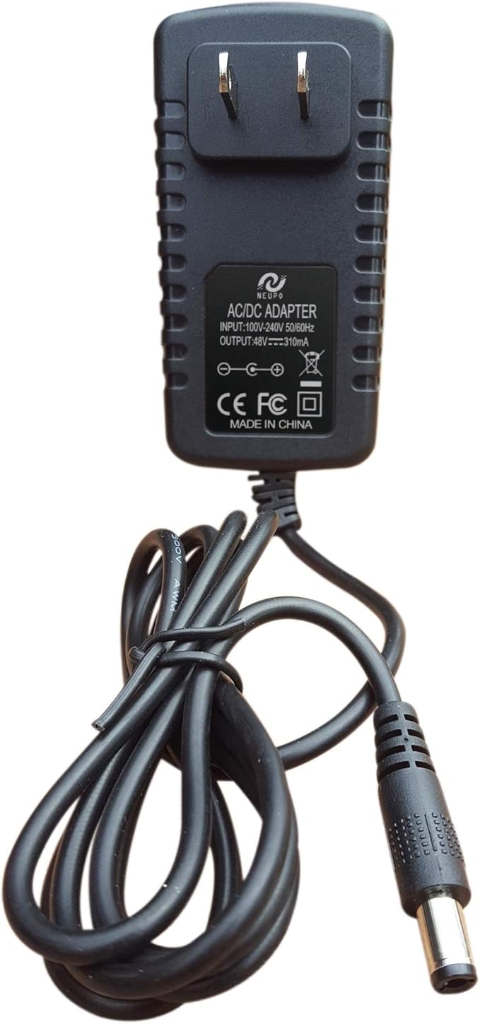 48 Volt Power Supply  Power Adapter Compatible with VOIP Polycom IP Phones VVX 300, 301, 310, 311, 400, 401, 410, 411, 500, 501, 511, 600, 601, 611, 1500 2200-46170-001, Sound Point IP 560, 670