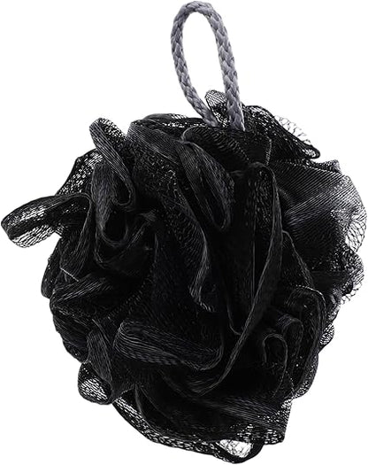 VOCOSTE Bath Shower Loofah Sponge Body Puffs for Bathroom for Shower 5.51"x4.72" Black