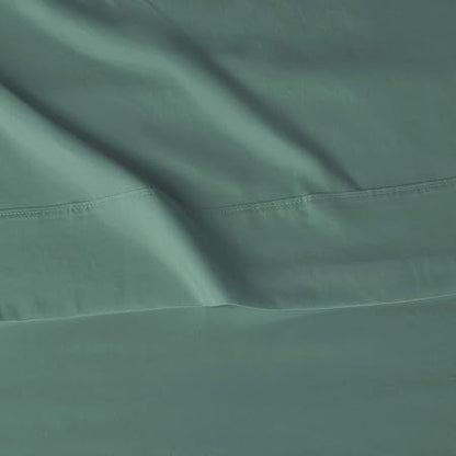 Basics Lightweight Super Soft, Breathable Easy Care Microfiber 4-Piece Bed Sheet Set with 14-Inch Deep Pockets, Queen, Emerald Green, Solid