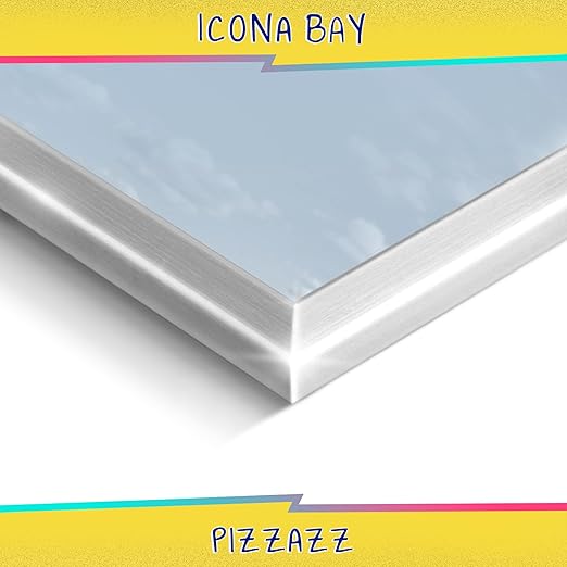 Icona Bay 5x7 Picture Frame, Silver Solid Wood Scandinavian Style Frame for Photo, Pizzazz Collection