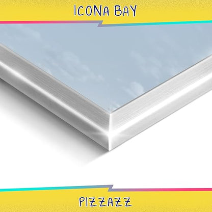 Icona Bay 5x7 Picture Frame, Silver Solid Wood Scandinavian Style Frame for Photo, Pizzazz Collection