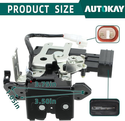 AUTOKAY Liftgate Lock Actuator Trunk Latch 931-861 for Toyota Sequoia 2001-2007 Tailgate Hatch Latch Lock Integrated Rear Back Door Lock Actuator Assembly with Cable 64680-0C010 69301-0C010