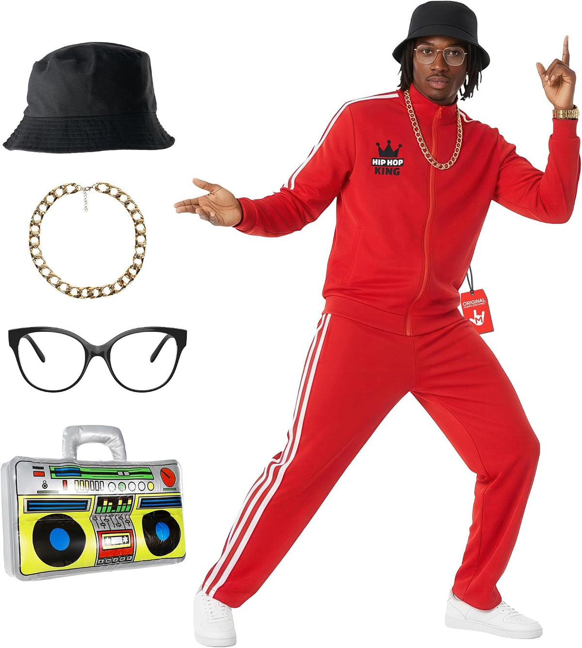 Morph 80s Costumes For Men, Rapper Costume Adults, 90s Costumes For Men, Mens Rapper Halloween Costume