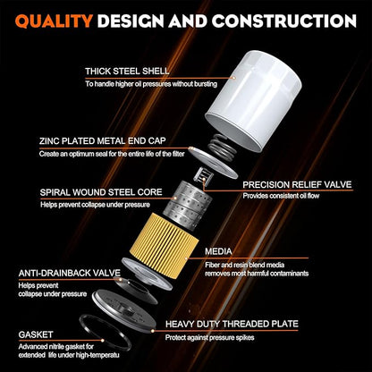 Hipa 52 050 02-S Oil Filter for Kohler 7000 HD 2000 Series Kohler CH11-CH15 CV11-CV22 M18-M20 MV16-MV20  K582 Engine Lawn Mower Cub Cadet Farm Tractor Parts Replace KH-52-050-02-S