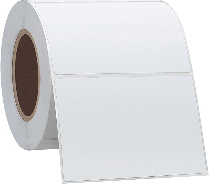 HYBSK 3x2 inch Direct Thermal Label Paper for Barcodes, Address, Compatible with Rollo Label Printer  Zebra Desktop Printers (3"x2",White)