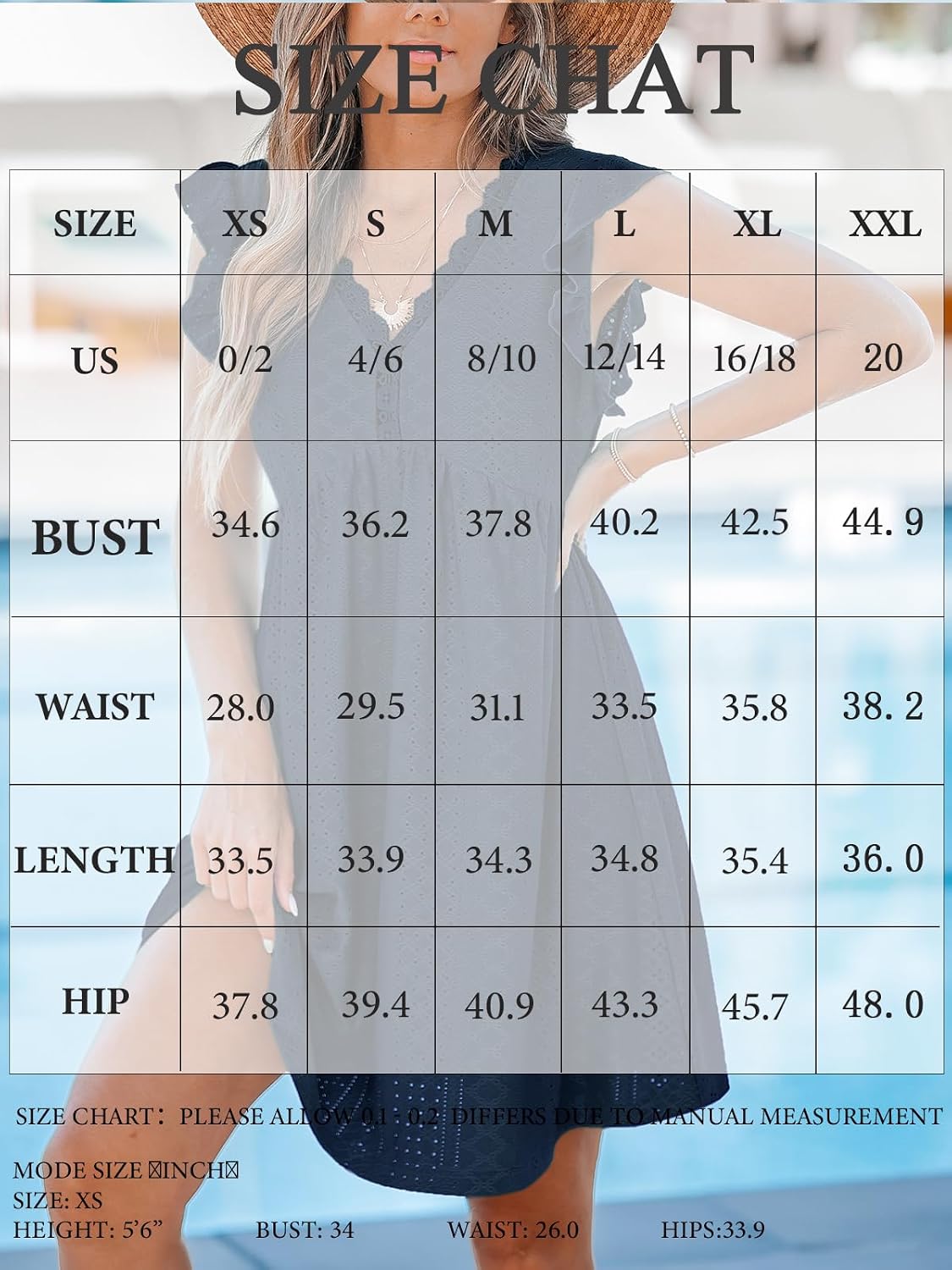 Beach Dress V Neck Cap Flutter Sleeve Lace Hollow Out Pleated Summer Mini Cover Up Dress