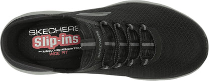 Skechers Hands Free Slip-ins: Summits - High Range, with secure heel, cushioned memory foam, and machine-washable mesh upper.