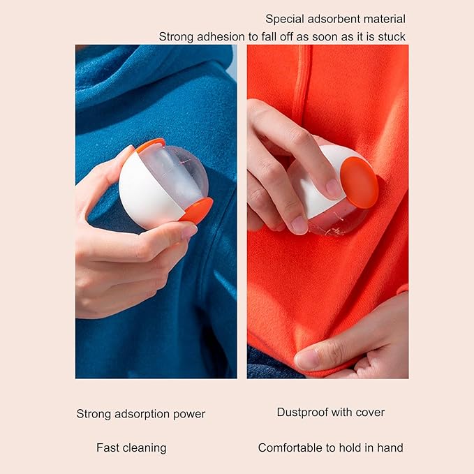 Lint Remover Ball, Washable Strong Stickiness Travel Lint Roller with Cover for Clothes, Sofas, Bedsheets, Carpets