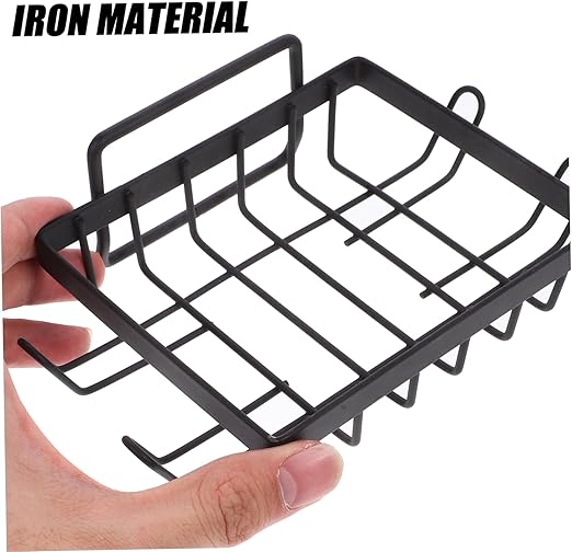Amosfun Soap Rack Soap Holder Bathroom Soap Dish Wall Mounted in Sink Sponge Holder Metal Brackets Metal Wall Soap Dish Metal Stand Soundbar Bracket Iron Bath Tray Speakers