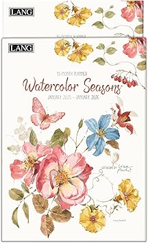 Lang, Watercolor Seasons by Lisa Audit 2025 Monthly Planner