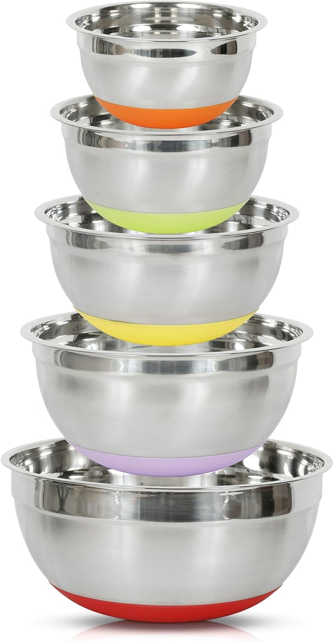 Simpli-Magic 79326 Stainless Steel Mixing Bowls, Large, 5 Piece Set