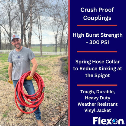 Flexon 3/4" x 100ft Farm & Ranch Garden Hose