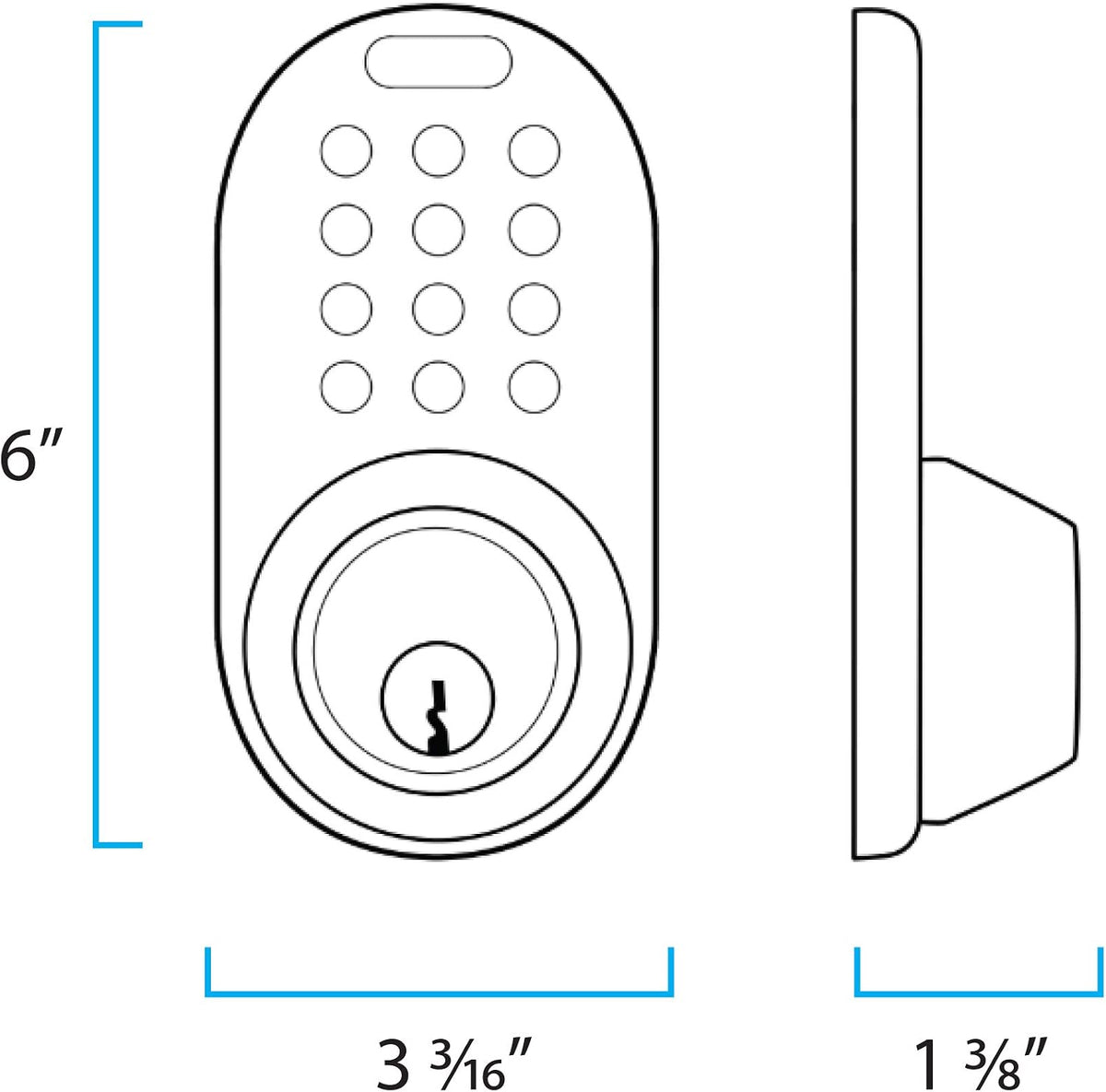 MiLocks TF-02OB Digital Deadbolt Door Lock with Electronic Keypad for Exterior Doors, Oil Rubbed Bronze