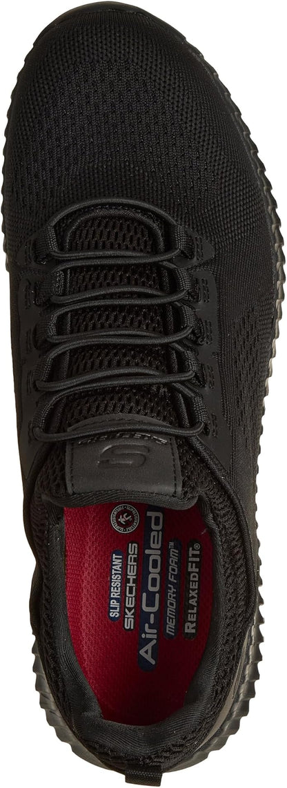 These Skechers slip-on shoes have a breathable mesh upper, bungee lacing, and a slip-resistant sole - perfect for all-day comfort on your feet.