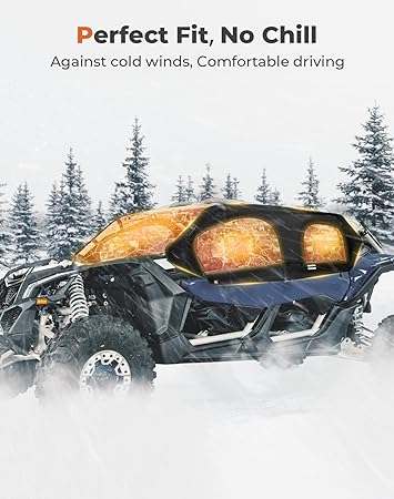 KEMIMOTO Upgraded X3 MAX Soft Upper Doors, Stay Warm  Dry Window Cab Enclosure, compatible with Can-Am Maverick X3 MAX 2017-2025 UTV Accessories, Work with Roof Windshield