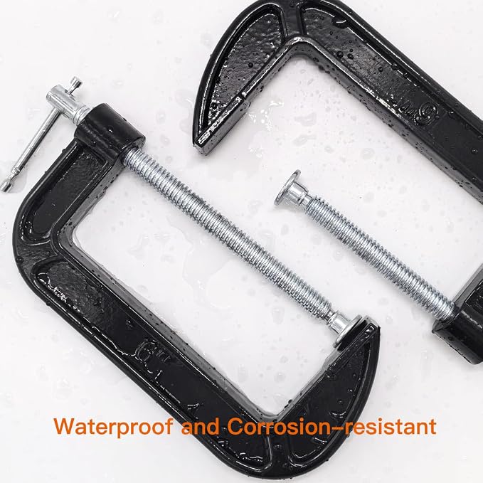 Brand: Zeromall 4.5 4.5 out of 5 stars (57) 6 Inch C-Clamp Set, 2-5/8 Inch Throat Depth Heavy Duty Steel C Clamp Industrial Strength C Clamps for Woodworking, Welding, and Building (2PCs)