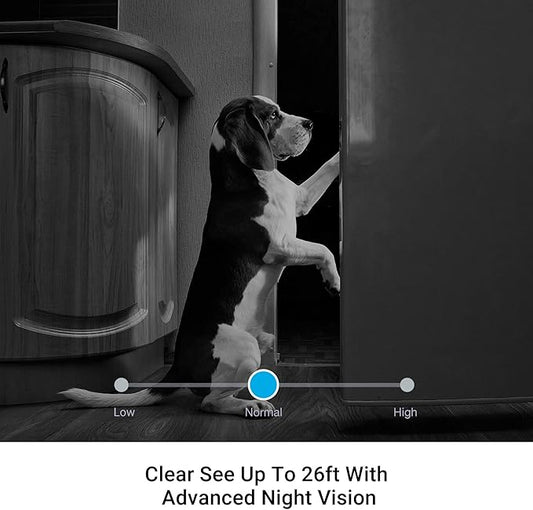 Zmodo Mini Pro, 1080P plug-in WiFi security camera, indoor smart camera with AI motion detection, pet nanny camera, night vision, 2-way audio, app of