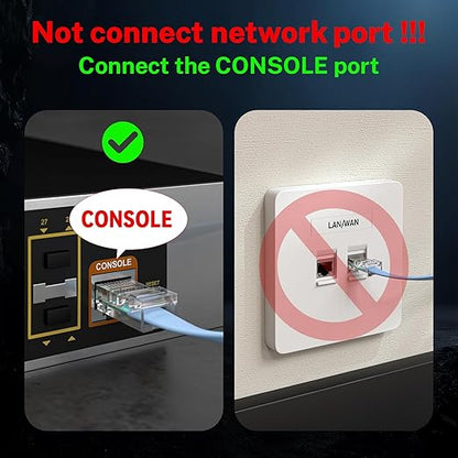 Console Cable RJ45 to USB, Console Cable?USB Console Cable with FT232 Chip Compatible with Cisco,HP,NETGEAR,Huawei,Routers/Switches for Laptop in Linux,Windows, Mac