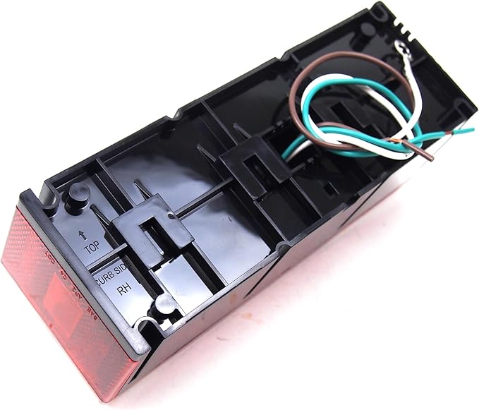 12V LED Rectangle Submersible Trailer Tail Light Replacement Right Curb Side Waterproof Boat Marine DOT 18 LEDs HTLLS-009R