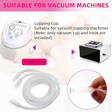 Buttocks Cupping Kit for Massage Therapy,A Pair of Vacuum Cups for Butt Lifting with Y Hose,230,210,180 ML Extra Large Vacuum Therapy Machine Accessories (230ML)