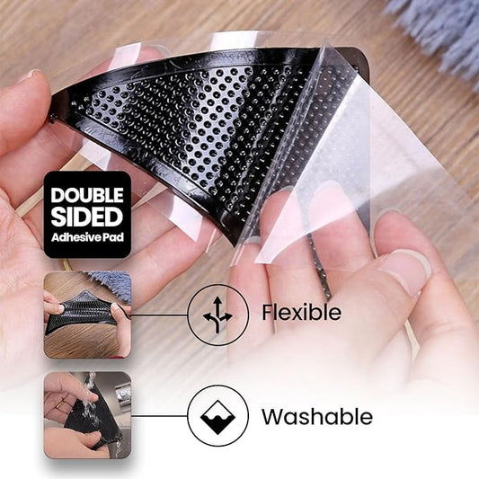 Muddy Mat Heavy Duty Non-Slip Reusable Rug Corner Pads - Double-Sided Adhesive Pad for Corners and Sides on Hardwood Floors, Area Rugs - Keep Your Rug in Place (Pack of 4)