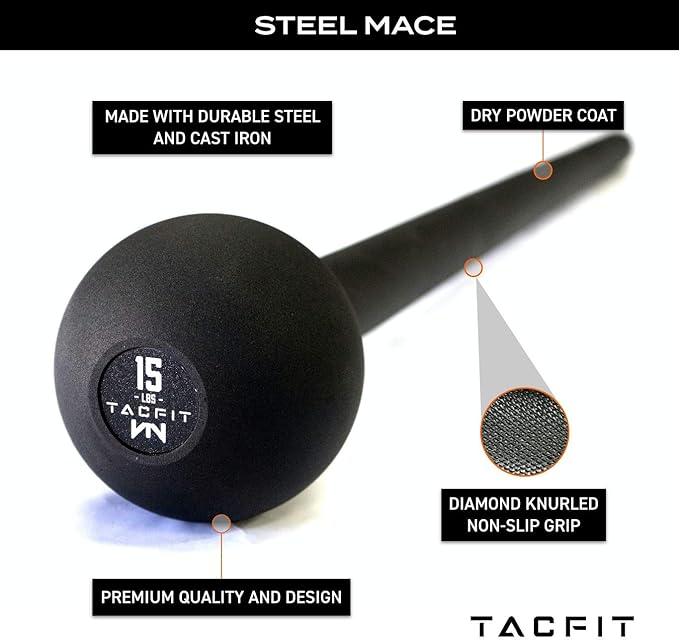 Steel Mace - for Fitness, Exercise, Strength Training, Crossfit and Workouts