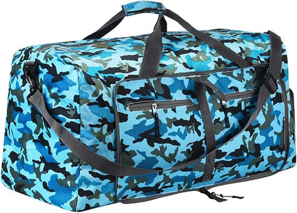 Dimayar 65L Travel Duffle Bag - Foldable Duffel Bag with Shoes Compartment - Overnight Bags Waterproof  Tear Resistant