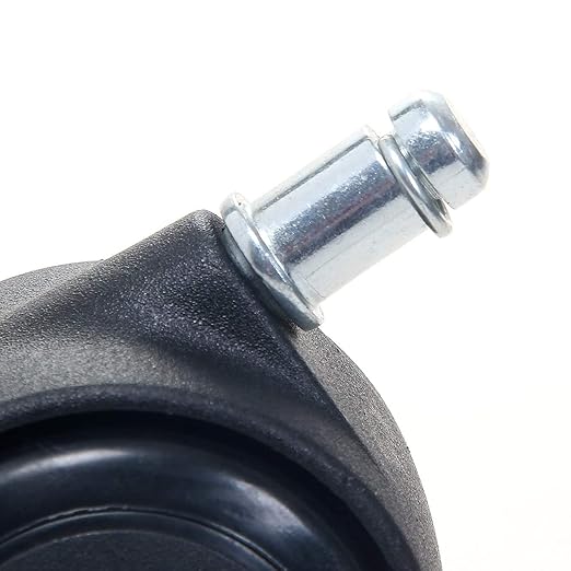 Castor Wheels,2" 50mm Office Chair Caster Wheel for Hardwood Floor Furniture Replacement Swivel Caster Rubber Universal Castor,Pulley,Standard Stem Size 11x21mm,Wheel Accessories,5 pcs(Gray)