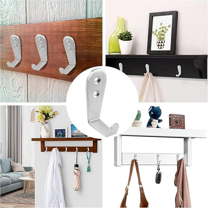 Deezio Backpack Hooks for Wall Bathroom Garage Hooks SUS304 Stainless Steel Towel Purse Robe Hooks Wall Mounted (10 Pack)