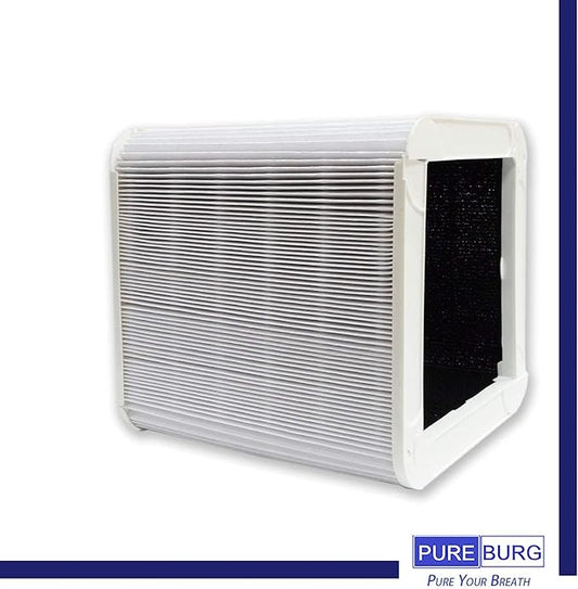 PUREBURG Replacement Filter Compatible with Blueair Blue Pure 211  211 MAX Air Purifiers, H13 True HEPA Activated Carbon 2-in-1 3-Stage Filtration