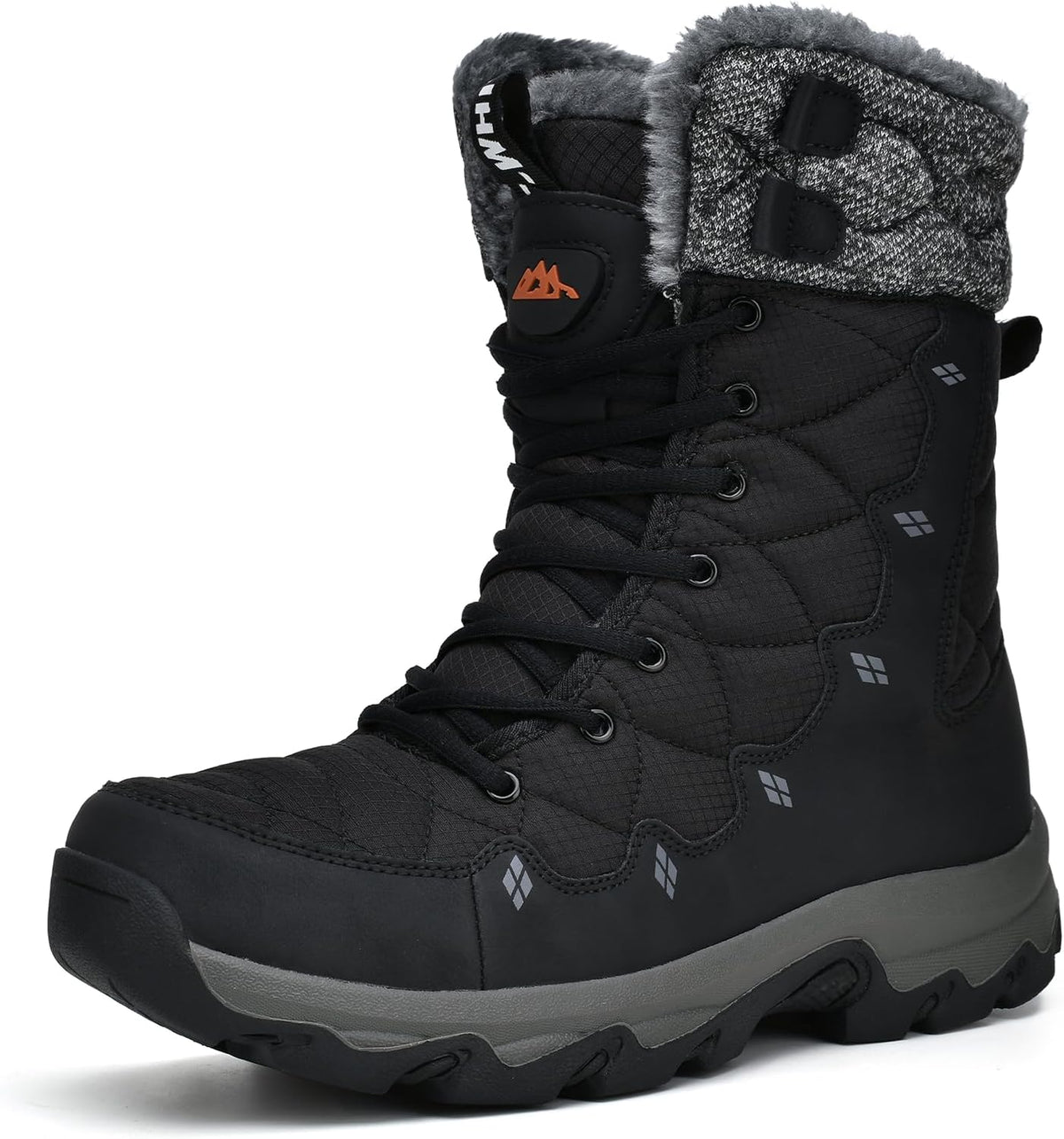 TRAILBLITZ Men's Winter Snow Boots Water Resistant Slip Resistant Warm Outdoor Lightweight Comfortable Durable 9.1 IN Height Hiking Shoes.